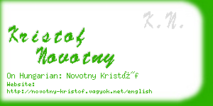 kristof novotny business card